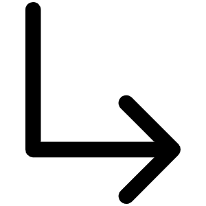 Arrow Elbow Down Right Icon from Phosphor Regular Set