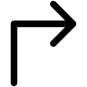 Arrow Elbow Up Right Icon from Phosphor Regular Set