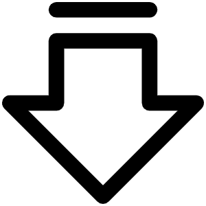 Arrow Fat Line Down Icon from Phosphor Regular Set