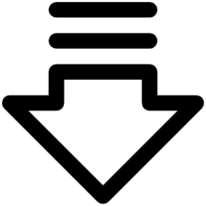 Arrow Fat Lines Down Icon from Phosphor Regular Set