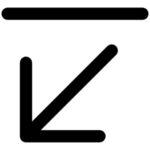 Arrow Line Down Left Icon from Phosphor Regular Set