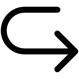 Arrow U Down Right Icon from Phosphor Regular Set