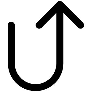 Arrow U Right Up Icon from Phosphor Regular Set
