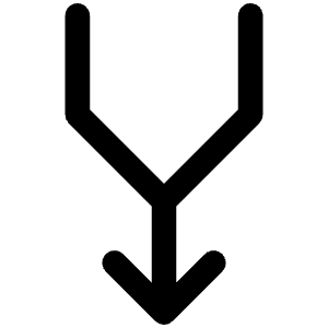 Arrows Merge Icon from Phosphor Regular Set