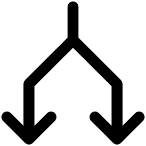 Arrows Split Icon from Phosphor Regular Set