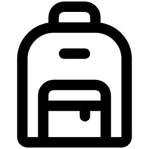Backpack Icon from Phosphor Regular Set
