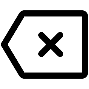 Backspace Icon from Phosphor Regular Set