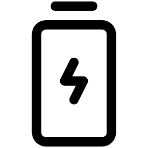 Battery Charging Vertical Icon from Phosphor Regular Set
