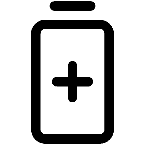Battery Plus Vertical Icon from Phosphor Regular Set