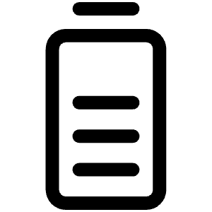 Battery Vertical High Icon from Phosphor Regular Set