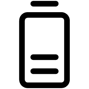 Battery Vertical Medium Icon from Phosphor Regular Set