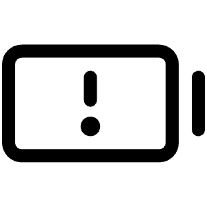 Battery Warning Icon from Phosphor Regular Set