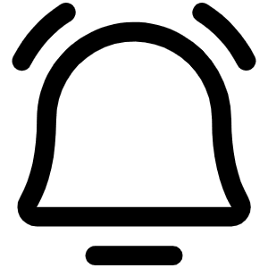 Bell Simple Ringing Icon from Phosphor Regular Set