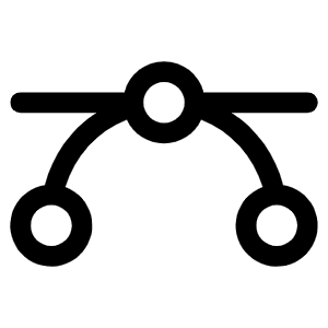 Bezier Curve Icon from Phosphor Regular Set