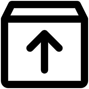 Box Arrow Up Icon from Phosphor Regular Set