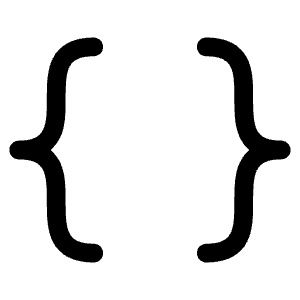 Brackets Curly Icon from Phosphor Regular Set