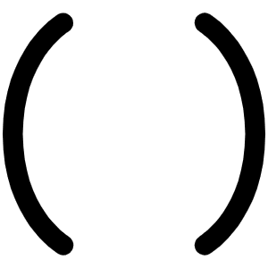 Brackets Round Icon from Phosphor Regular Set