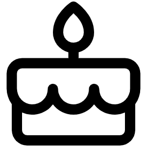 Cake Icon from Phosphor Regular Set