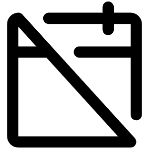 Calendar Slash Icon from Phosphor Regular Set