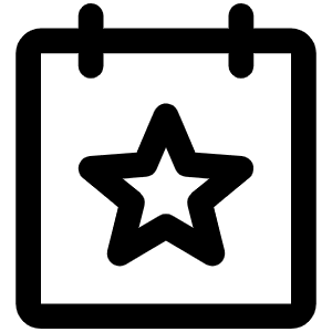 Calendar Star Icon from Phosphor Regular Set