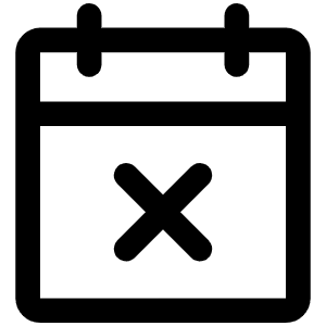 Calendar X Icon from Phosphor Regular Set