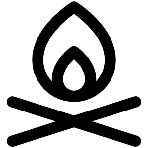 Campfire Icon from Phosphor Regular Set