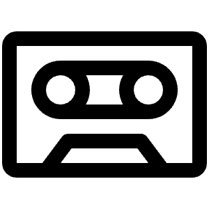 Cassette Tape Icon from Phosphor Regular Set