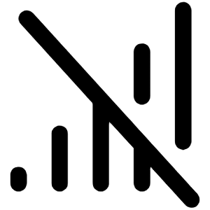 Cell Signal Slash Icon from Phosphor Regular Set