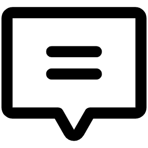 Chat Centered Text Icon from Phosphor Regular Set