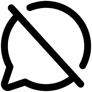 Chat Circle Slash Icon from Phosphor Regular Set