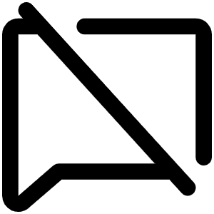 Chat Slash Icon from Phosphor Regular Set