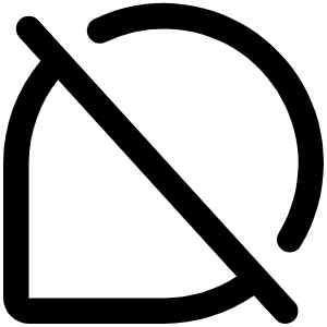 Chat Teardrop Slash Icon from Phosphor Regular Set