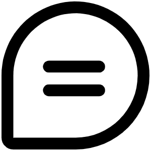 Chat Teardrop Text Icon from Phosphor Regular Set
