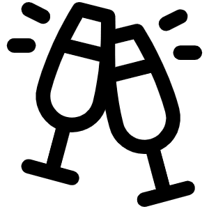 Cheers Icon from Phosphor Regular Set