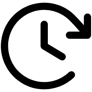 Clock Clockwise Icon from Phosphor Regular Set