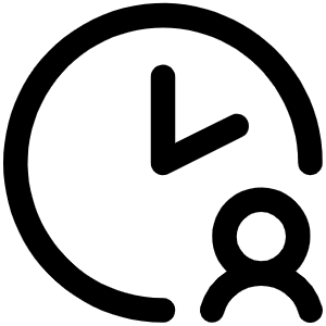 Clock User Icon from Phosphor Regular Set