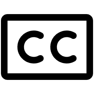 Closed Captioning Icon from Phosphor Regular Set