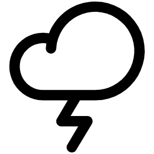 Cloud Lightning Icon from Phosphor Regular Set