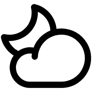 Cloud Moon Icon from Phosphor Regular Set
