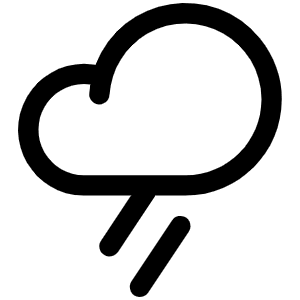 Cloud Rain Icon from Phosphor Regular Set