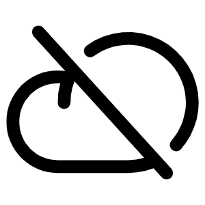 Cloud Slash Icon from Phosphor Regular Set