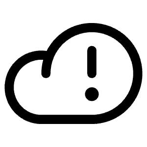 Cloud Warning Icon from Phosphor Regular Set