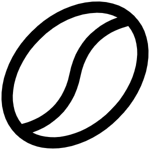 Coffee Bean Icon from Phosphor Regular Set