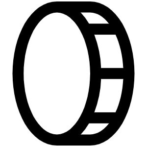 Coin Vertical Icon from Phosphor Regular Set