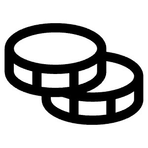 Coins Icon from Phosphor Regular Set