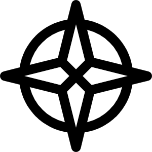 Compass Rose Icon from Phosphor Regular Set