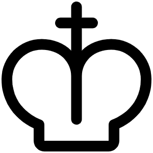 Crown Cross Icon from Phosphor Regular Set