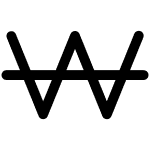 Currency Krw Icon from Phosphor Regular Set