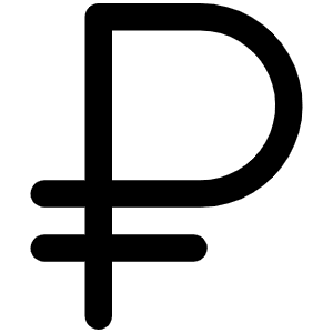 Currency Rub Icon from Phosphor Regular Set