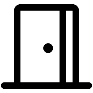 Door Open Icon from Phosphor Regular Set